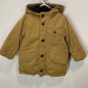 Gap boys jacket puffer  tan color warm winter‎